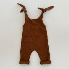 Load image into Gallery viewer, Iggy Tie Overalls in Brown
