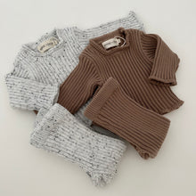 Load image into Gallery viewer, Indiana Ribbed Knit Set in Brown
