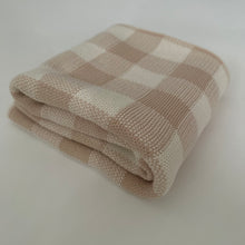 Load image into Gallery viewer, Beige Buffalo Check Blanket
