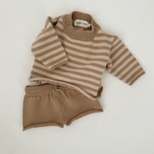 Load image into Gallery viewer, Bowie Knit Set in Beige Stripes
