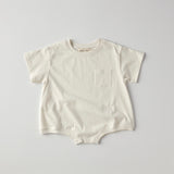 Cory Pocket Romper in Marshmallow