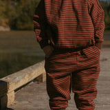 Jamie Set in Thin Bitter Chocolate Stripe