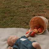 Cory Pocket Romper in Deep Blue