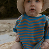 Ezra Romper in Vallarta Blue Stripe