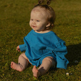 Harley Pocket Romper in Vallarta Blue