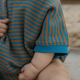 Ezra Romper in Vallarta Blue Stripe