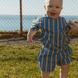 Toby Set in Vallarta Blue Vertical Stripe