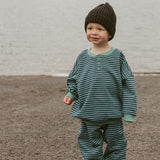 Bailey Set in Green Blue Stripe