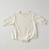 Harley Pocket Romper in Marshmallow