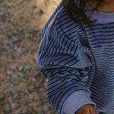 Daryl Set in Thin Purple Ash Stripe