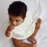 Harley Pocket Romper in Marshmallow