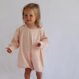 Harley Pocket Romper in Peach Powder
