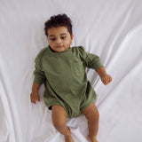 Harley Pocket Romper in Loden Green