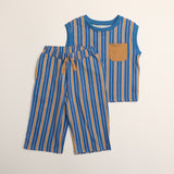Jensen Set in Vallarta Blue Vertical Stripe