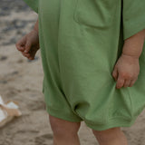 Cory Pocket Romper in Aspen Green