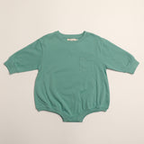Harley Pocket Romper in Mineral Green
