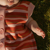Thayer Jumpsuit in Red Blossom Stripe