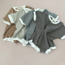 Load image into Gallery viewer, Ezra Waffle Romper in Grey
