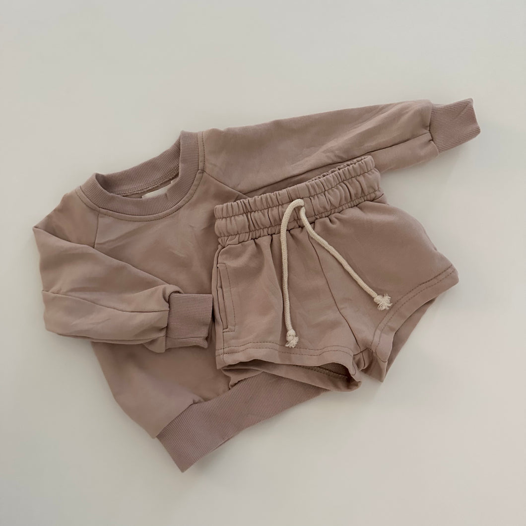 Roan Sweatshirt Set in Pink
