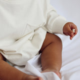 Harley Pocket Romper in Marshmallow