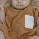 Cory Pocket Romper in Apple Cinnamon