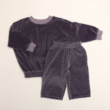 Daryl Set in Thin Purple Ash Stripe