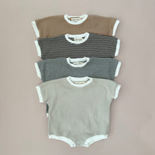 Load image into Gallery viewer, Ezra Waffle Romper in Grey
