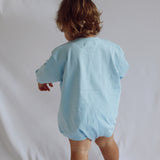 Harley Pocket Romper in Dream Blue