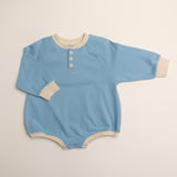 Graham Romper in Dusk Blue