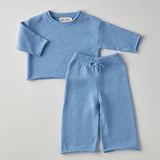 Quincy Knit Set in Bel Air Blue