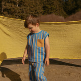 Jensen Set in Vallarta Blue Vertical Stripe