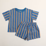 Toby Set in Vallarta Blue Vertical Stripe