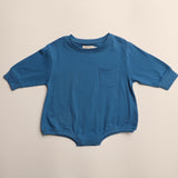 Harley Pocket Romper in Vallarta Blue