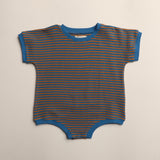 Ezra Romper in Vallarta Blue Stripe
