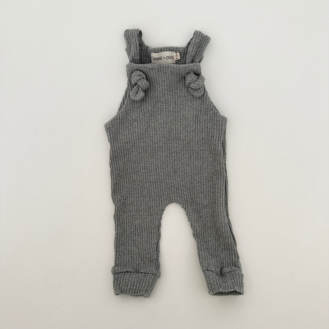 Waffle Overalls in Grey