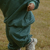 Bailey Set in Green Blue Stripe