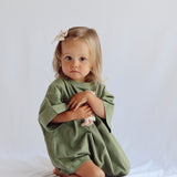 Cory Pocket Romper in Loden Green