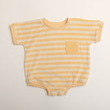 Callie Romper in Yellow Stripe