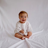 Cory Pocket Romper in Heather Grey