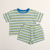 Toby Set in Blue Green Stripe