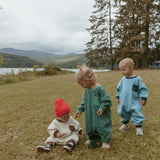 Sammy Romper in Thin Green Stripe
