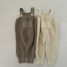 Load image into Gallery viewer, Colby Knit Overalls in Cream

