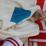 Cory Pocket Romper in Vanilla Ice