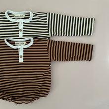 Load image into Gallery viewer, Kirby Striped Romper in Grey
