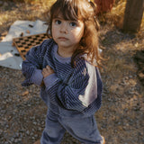 Daryl Set in Thin Purple Ash Stripe