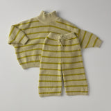 Morgan Set in Light Green Stripe