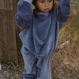Daryl Set in Thin Purple Ash Stripe