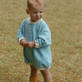 Graham Romper in Dusk Blue