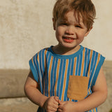 Jensen Set in Vallarta Blue Vertical Stripe