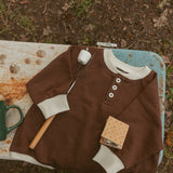 Graham Romper in Chocolate